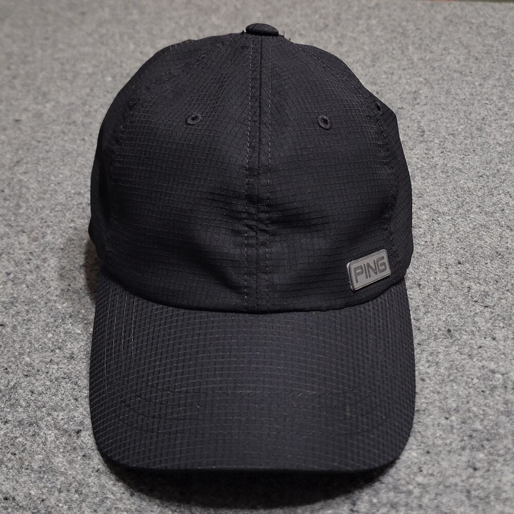 Ping Hat Baseball Cap Mens Black Hydrogrid Gof Performance 110 Flex Fit Snapback